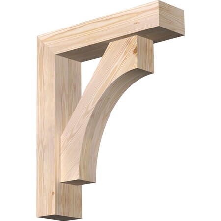 Ekena Millwork Westlake Block Smooth Bracket w/ Offset Brace, Douglas Fir, 5 1/2"W x 22"D x 26"H BKT0604X22X26WTL05SDF